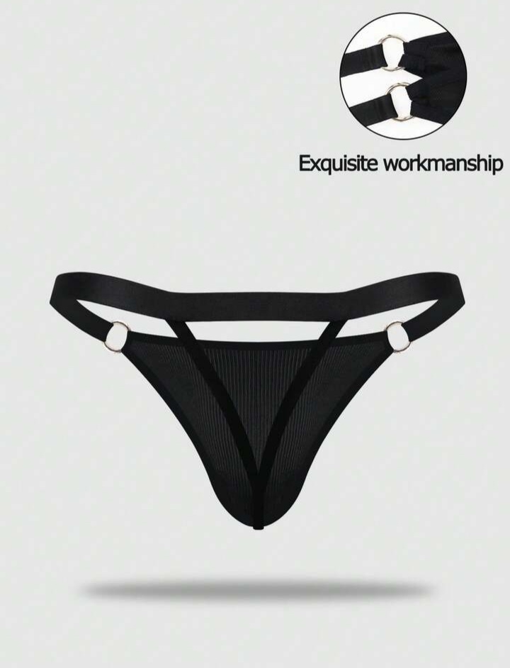 Men's Simple Solid Color Thong Underwear, Lingerie Bridallingerie